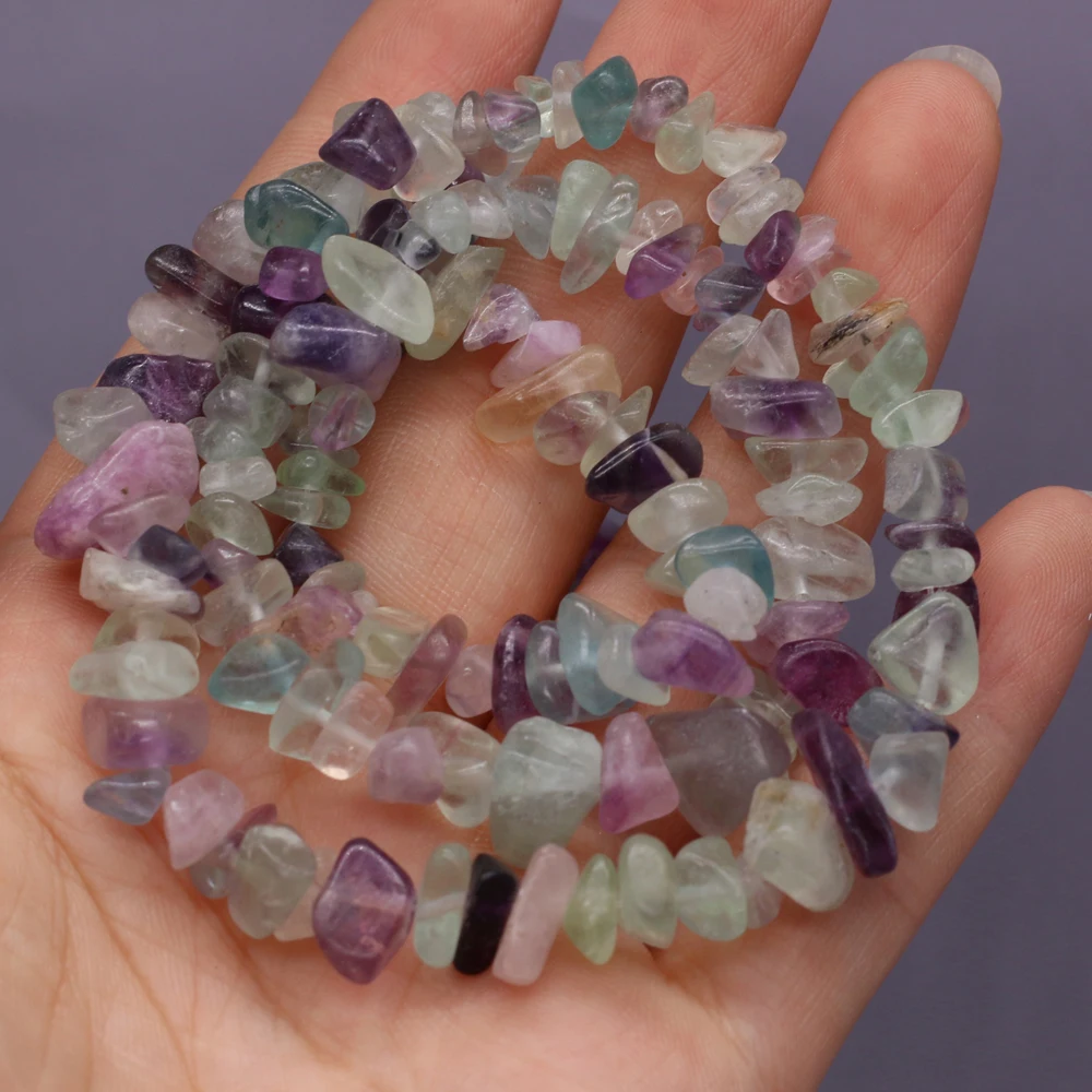 

Hot Sale High Quality Natural Semi-precious Stones Beads Fluorite Gravel Crafts Making DIY Necklace Bracelet Jewelry Accessories