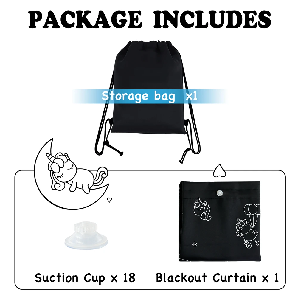 1 шт. переносной зонтик с единорогом занавеска на присоске Тип Солнцезащитная