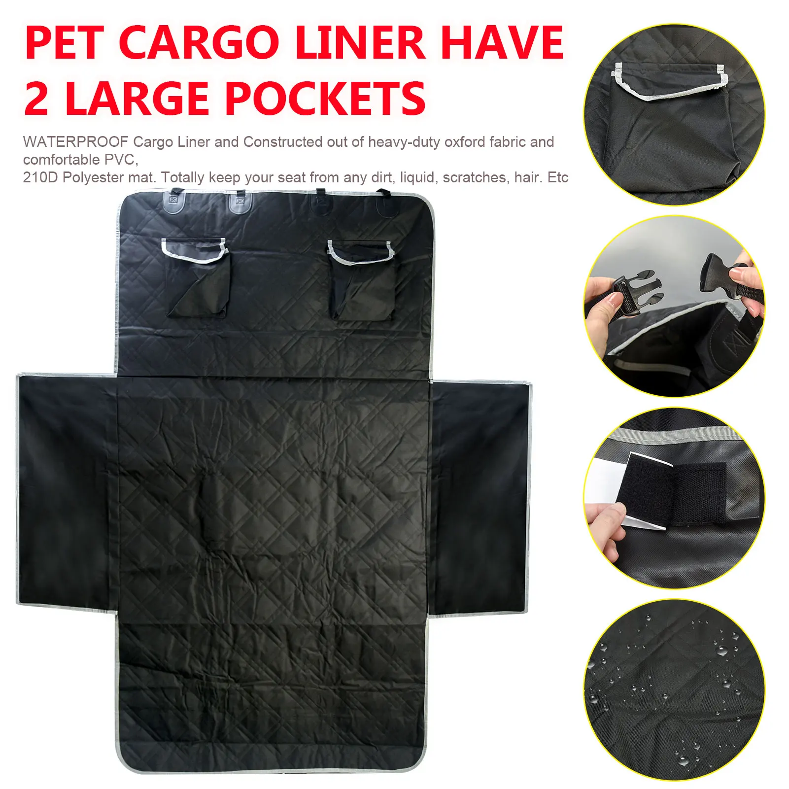 Comprare Accessori Per SUV Per Sedile Posteriore Per Cani Con Rivestimento Antiscivolo Per Animali Domestici Con Tappetino A 2 Tasche Protezione Per Camion Impermeabile Universale