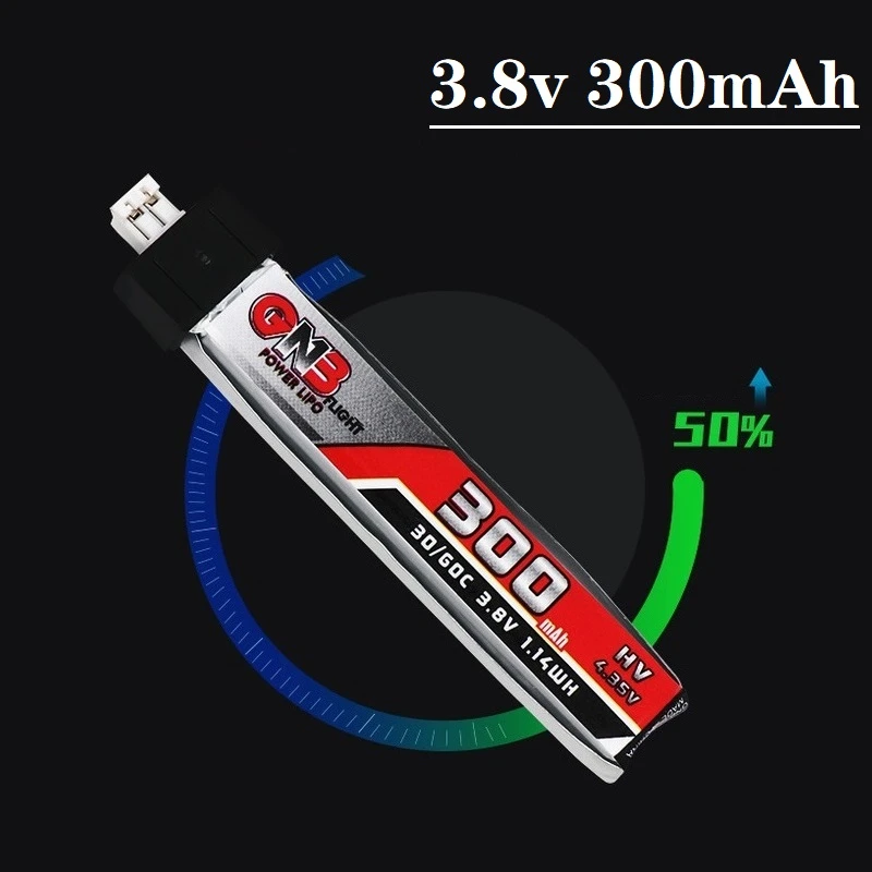 Upgrade GAONENG GNB 1S HV 3.8V 300mAh 30C 4.35V FPV Lipo Battery with PH2.0 Plug For RC Racing Drone Spare Parts Accessories | Игрушки и