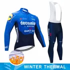 Deceuninck быстрое степное зимнее теплое флисовое Велосипедное белье, мужской костюм из Джерси, уличная одежда для езды на велосипеде и горном велосипеде, комплект брюк с нагрудником
