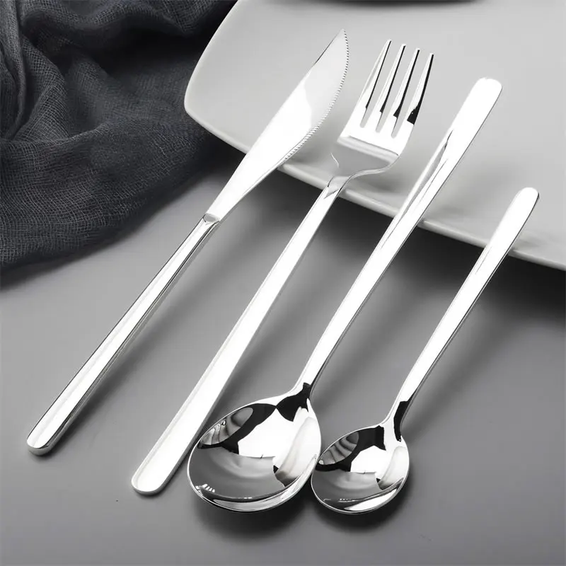 Высокое качество Посеребренная столовая посуда набор из нержавеющей стали