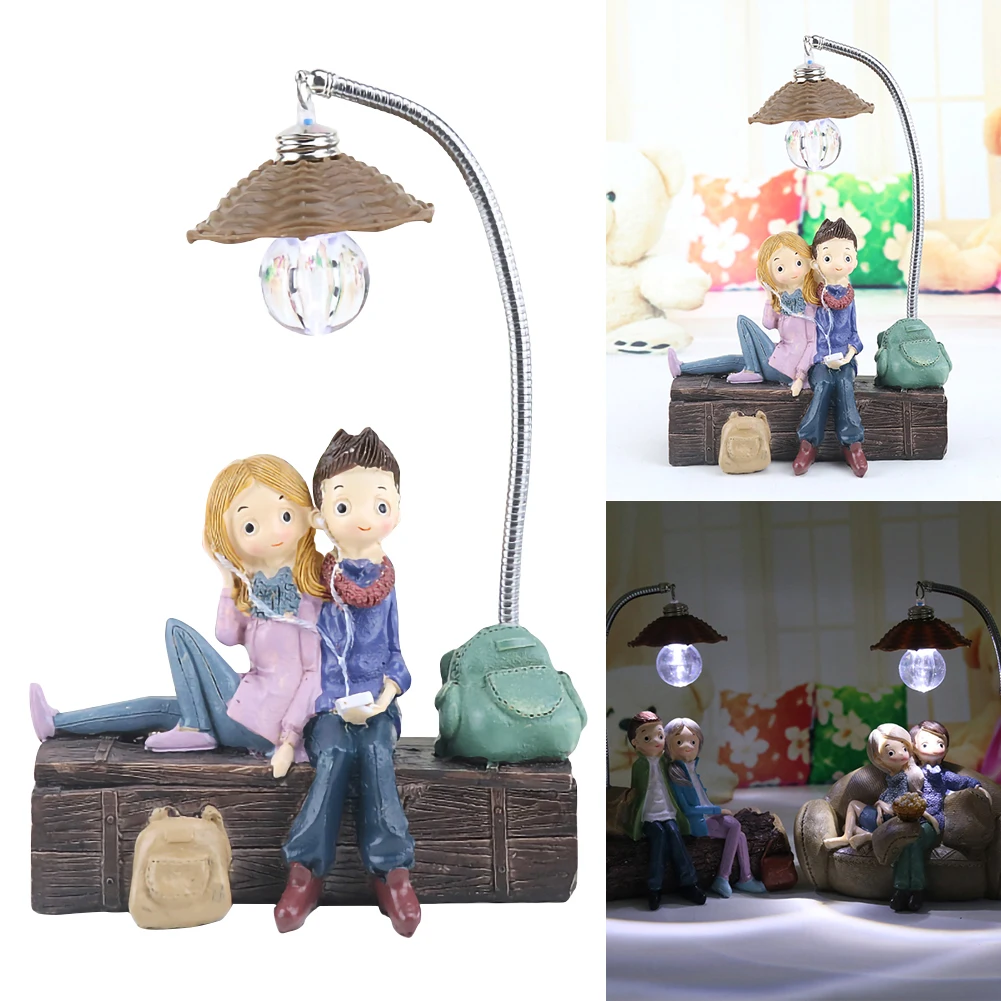 Подарок на день Святого Валентина светодиодная лампа для пары украшения из смолы