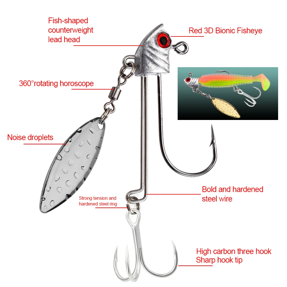 Рыбы Король 2-9g с высоким содержанием углерода Сталь кривошипно крюк