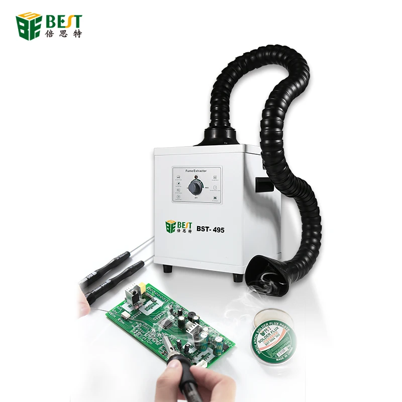 BST-495 110V/220V дыма очиститель ручка регулировки дымоуловитель пайки FES150 мини 150 Вт