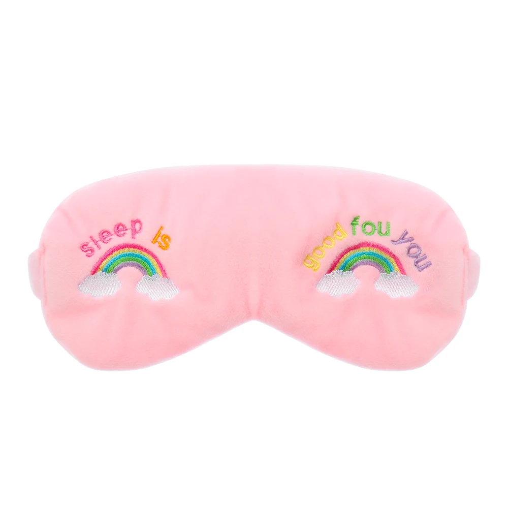 pink Милая мультяшная Кружевная повязка на глаза маска для сна, маска из микрофибры для глаз повязка на глаз повязки расслабляющий массаж тени крышка кошачий Глаз Маска Крышка - Цвет: pink