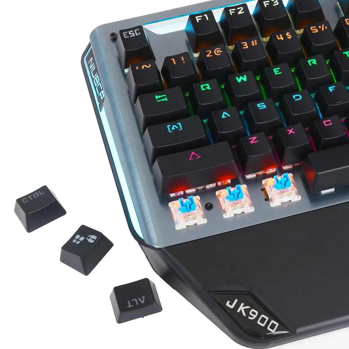 

HOT 104 Keys Mechanical Gaming Keyboard Blue Switch ABS USB 3 Pin Switch Backlight Mechanical Keyboard Hot Swap Shaft Hand Rest