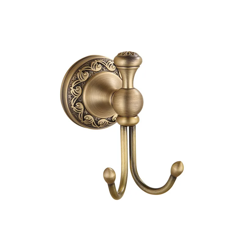 1 Piece Hook IMPEU двойной крючок для халата, крючки для пальто и полотенец для ванной комнаты настенный, Античная бронзовая отделка - Цвет: 1 Piece Hook