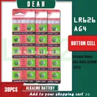 DEAH 30 шт. 1,55 в AG4 LR626 377 щелочные батареи для монет 377A 177 LR66 SR626SW CX66W, кнопочные батареи для часов, игрушек, пультов дистанционного управления