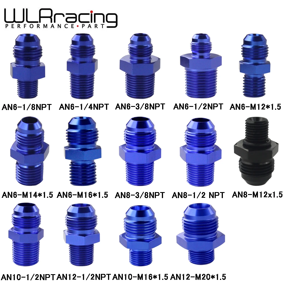 Прямой адаптер Male AN6 1/2 NPT 1/4 3/8NPT M10 * 1 5 M20 бликовая установка автоматический шланг