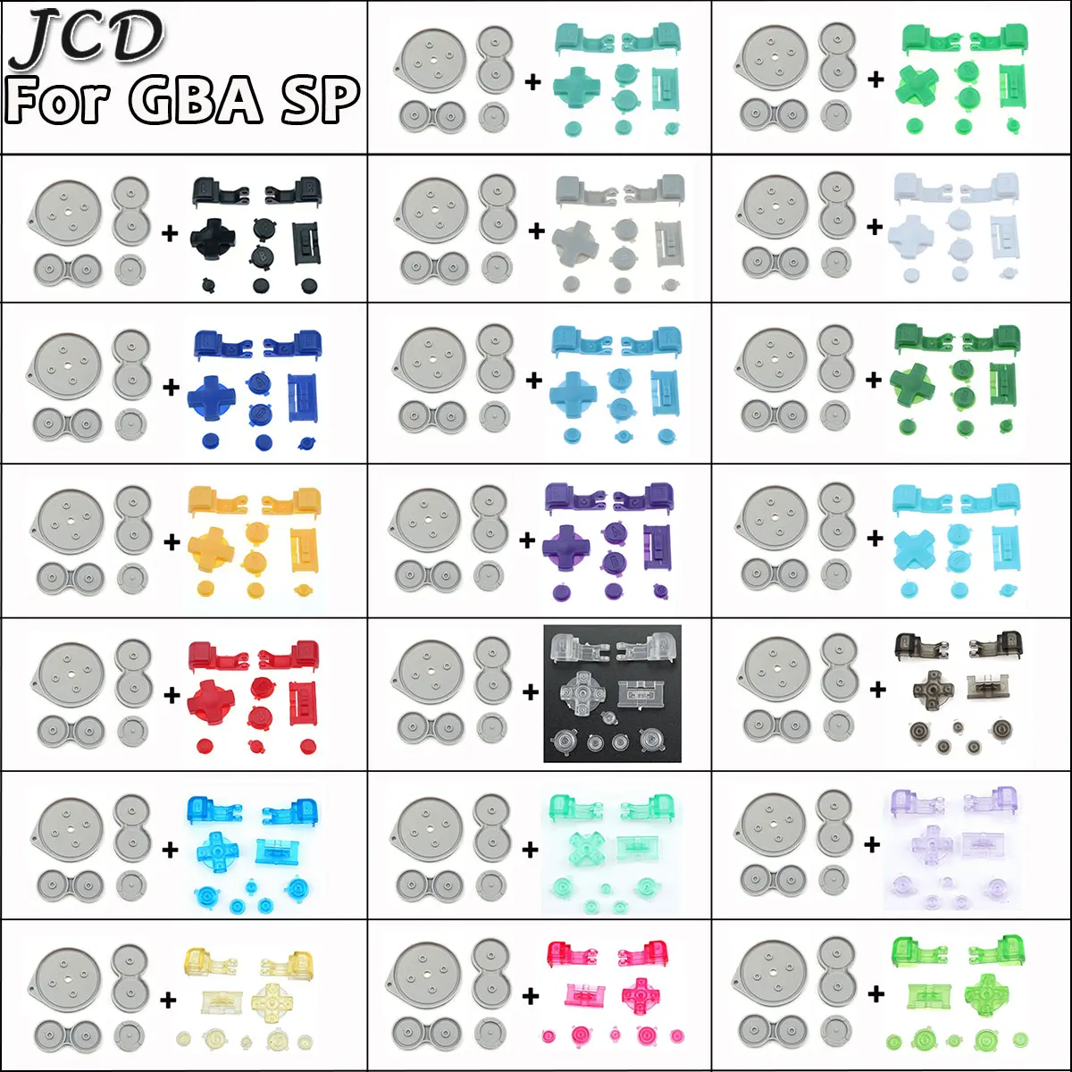 

JCD для Gameboy GBA SP A B выберите старт питания вкл. Выкл. L R кнопки D Pad для GameBoy Advance SP проводящая силиконовая резиновая кнопка