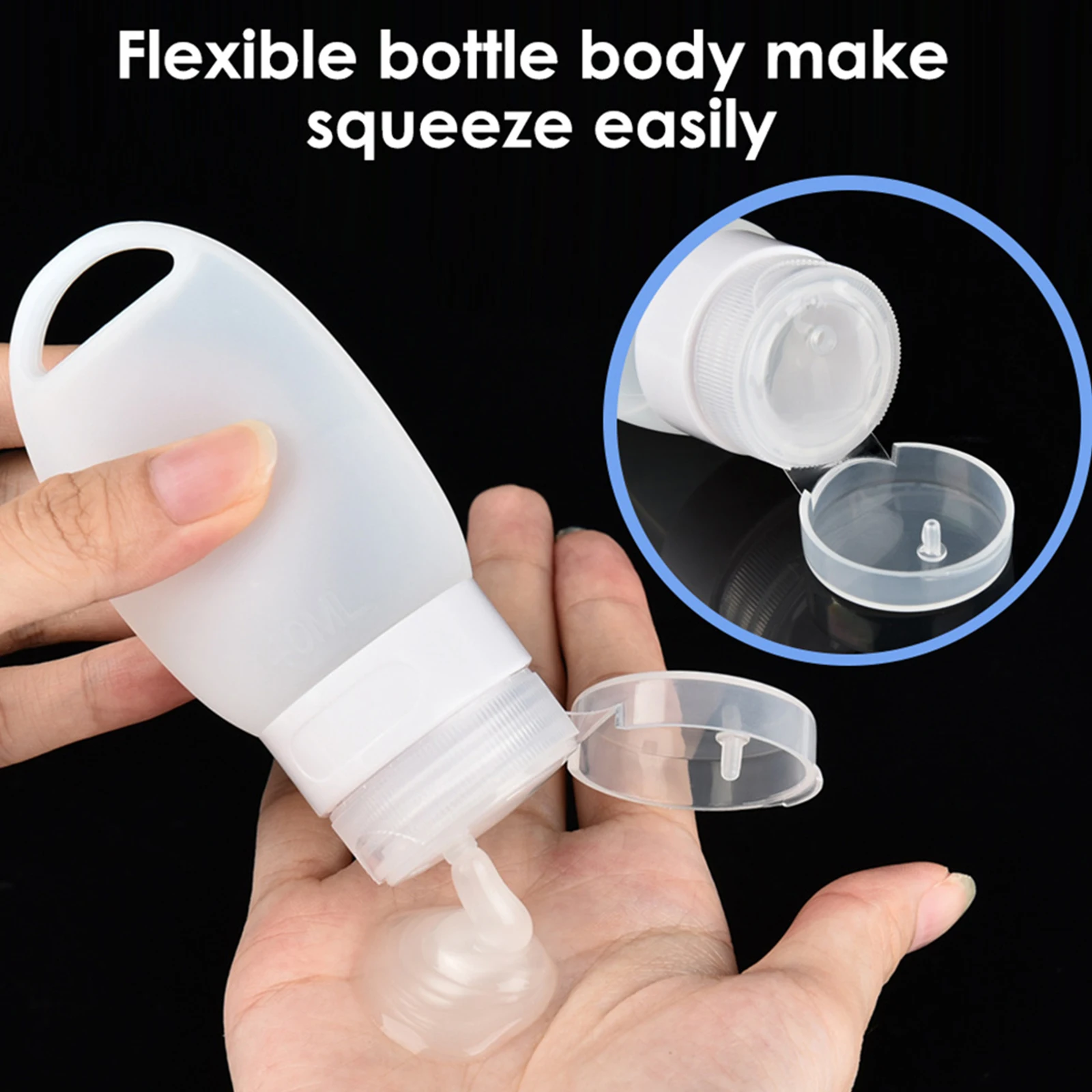 

10pcs Portable Empty Bottle Lotion Bottle Makeup Containers with Carabiners