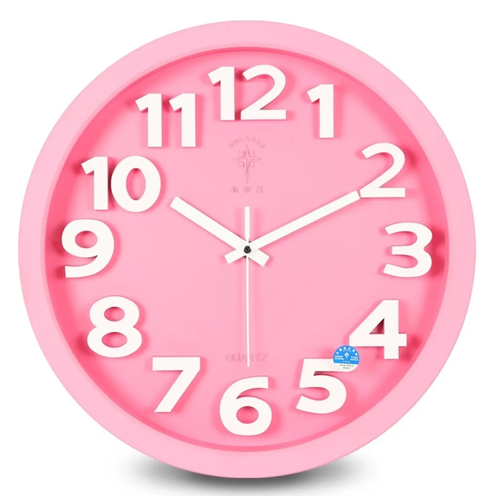 Современные беззвучные Подвесные часы для гостиной спальни Детские Кварцевые