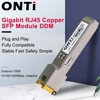 onti gigabit rj45 sfp module 1000mbps sfp copper rj45 sfp transceiver module compatible for ciscomikrotik ethernet switch