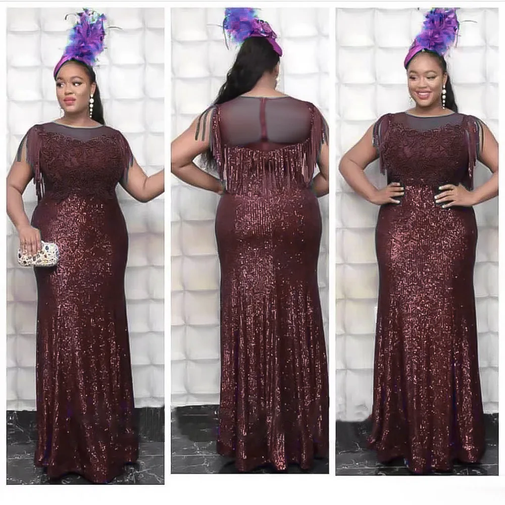 

Autumn African Dresses for Women 2021 African Women Short Sleeve Polyester Long Dress Maxi Dress African Clothes Women XL-4XL