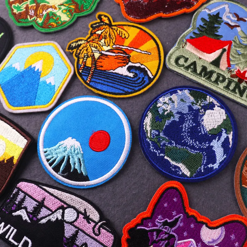 

Нашивки с вышивкой в виде горных полос, нашивки для одежды, нашивки с вышивкой «сделай сам» на одежду в дикой природе/на открытом воздухе