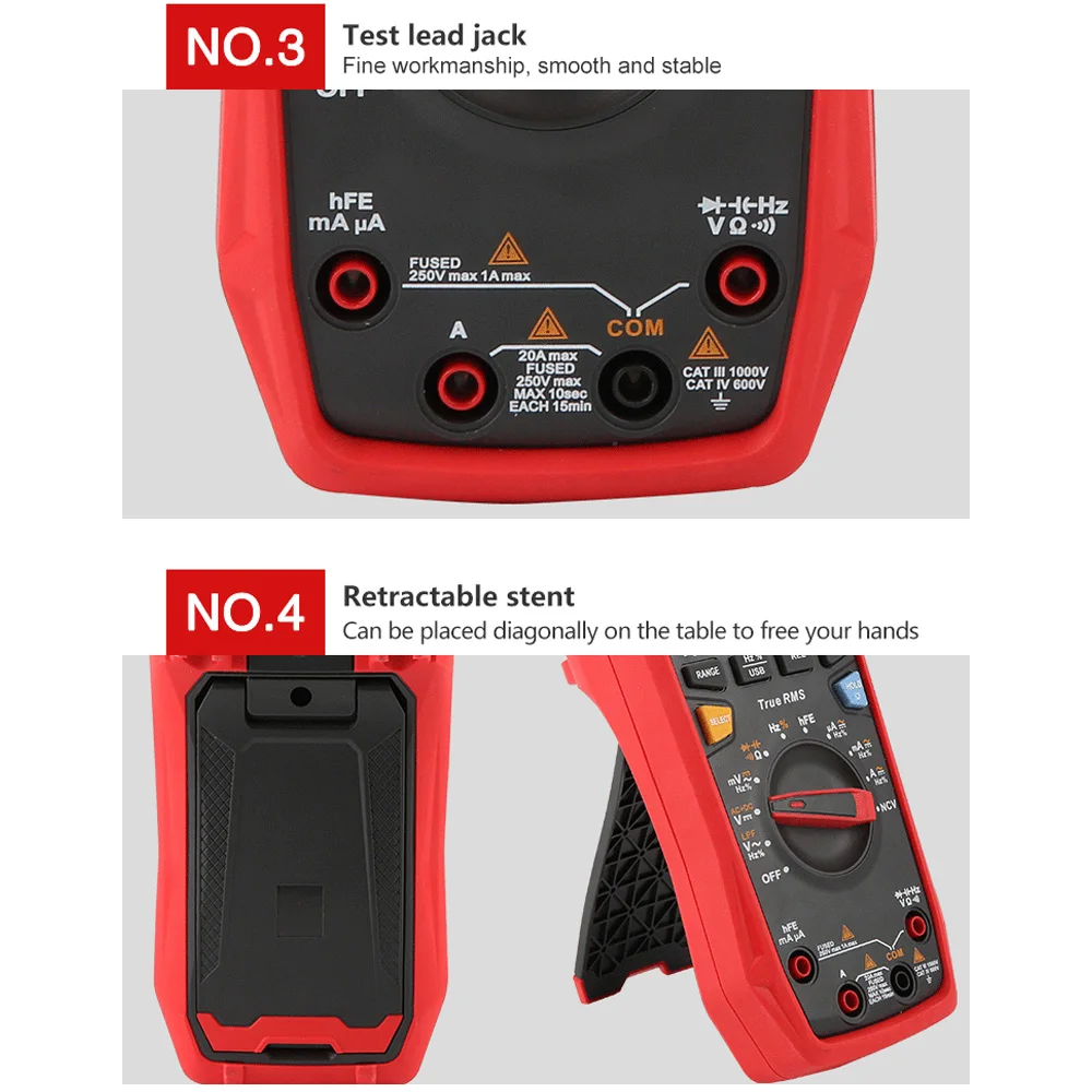 UNI-T UT61B +/UT61E +/UT61D + Портативный цифровой мультиметр тестер блок True RMS Авто Диапазон