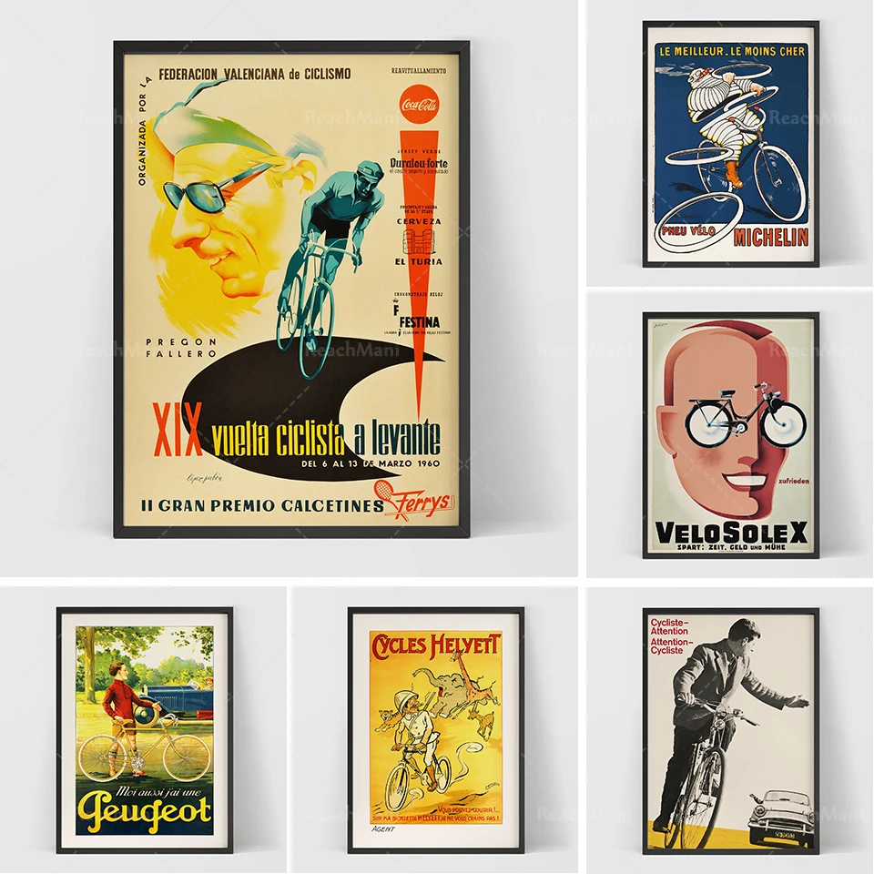 

Retro Tour de France affischcykellopp