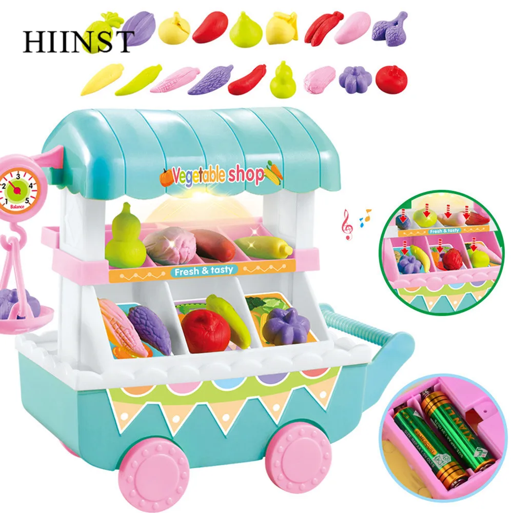 Детский игрушечный светильник музыка овощи фрукты автомобиль набор детская