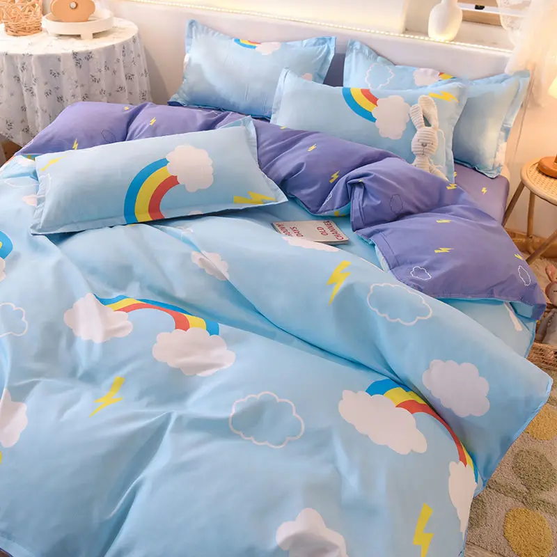 

Washed quilt cover single piece 150*200*230 single quilt cover double quilt cover quilt cover skin-friendly and breathable