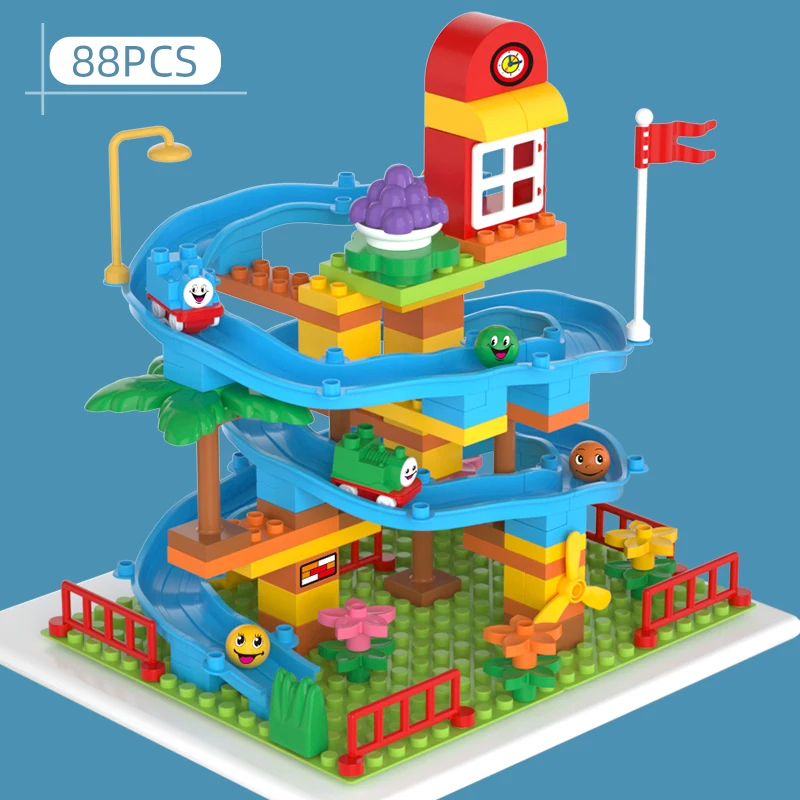 Детские Первые мраморные строительные блоки воронки скользящие большого