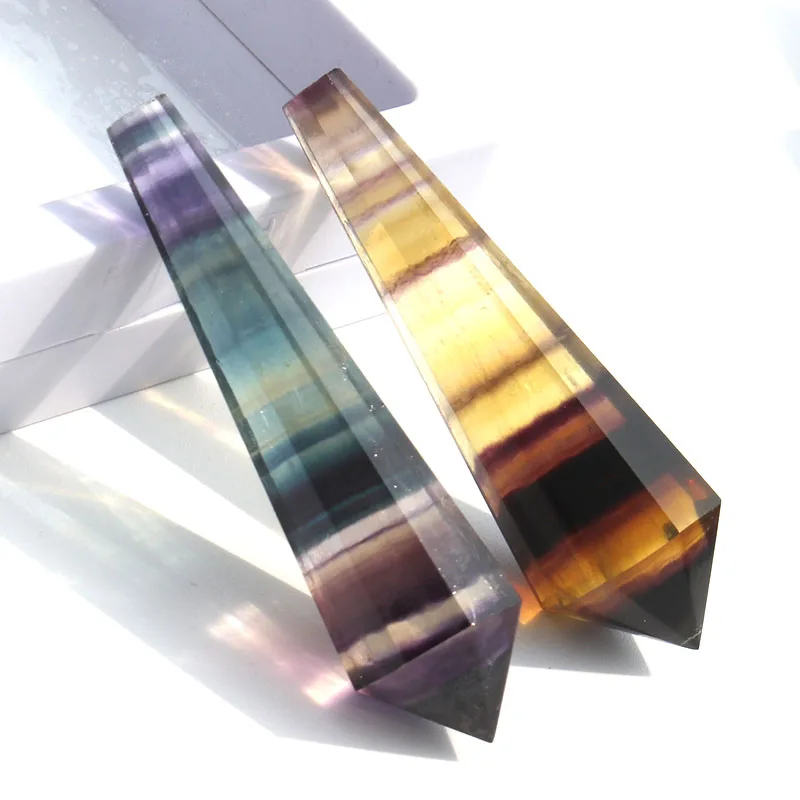 

Маятник для домашнего декора, 1 шт., натуральная Радуга и желтый цвет флюоритовая, Хрустальная