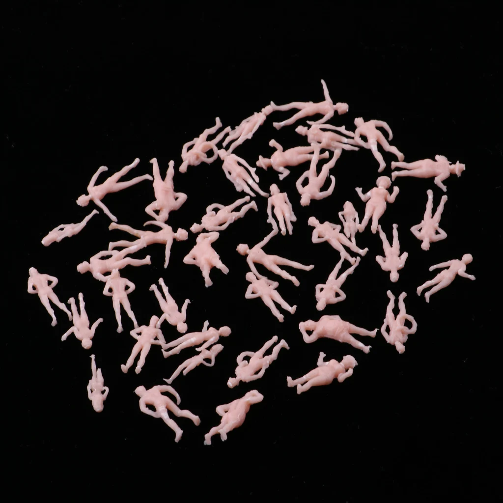 40 шт. 1/87 фигурка пляжной толпы модель игрушек аксессуар для морского поезда |