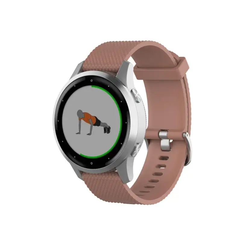 Силиконовый ремешок для смарт часов Garmin Vivoactive 10 цветов 18 мм текстурированный