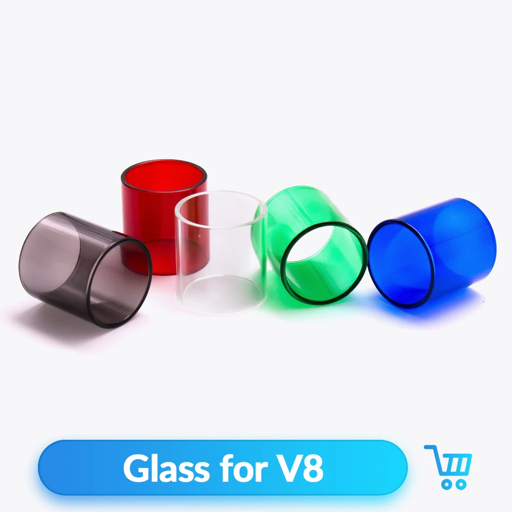 Volcanee 4 шт. сменная стеклянная трубка для V8 бак вапорайзер атомайзер Vape DIY