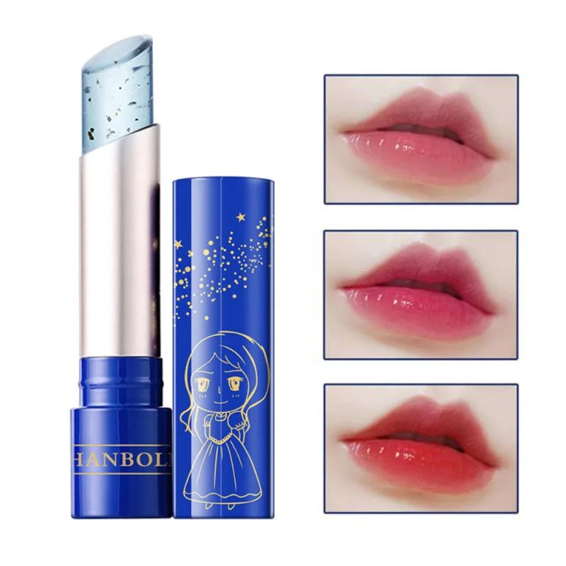 

Color changeable Lip Balm Transparent Lip Moisturizer Lips Makeup Base Rose Scent Lips ​Care Treatments Cosmetics TSLM1