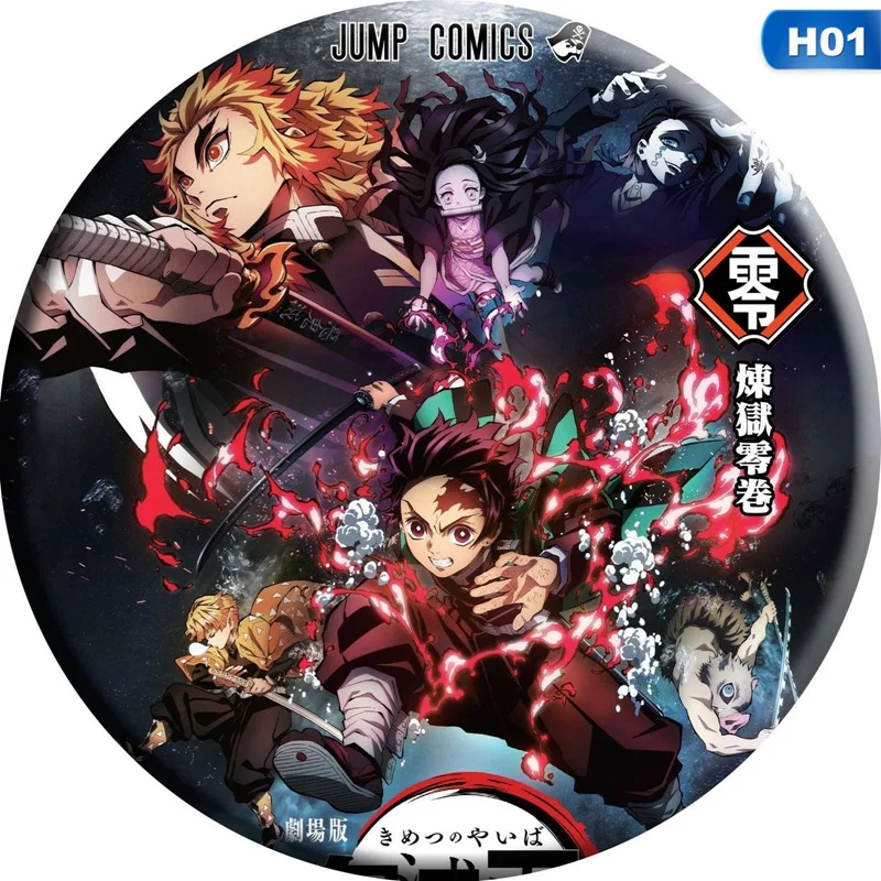

Anime Demon Slayer: Kimetsu No Yaiba Badges On A Backpack Nezuko Anime Icons Pins Badge Decoration Brooches Metal Badges DIY