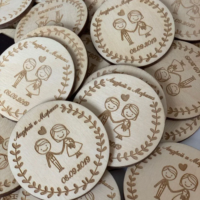 Персонализированные деревянные Свадебные подстаканники Заказные подставки