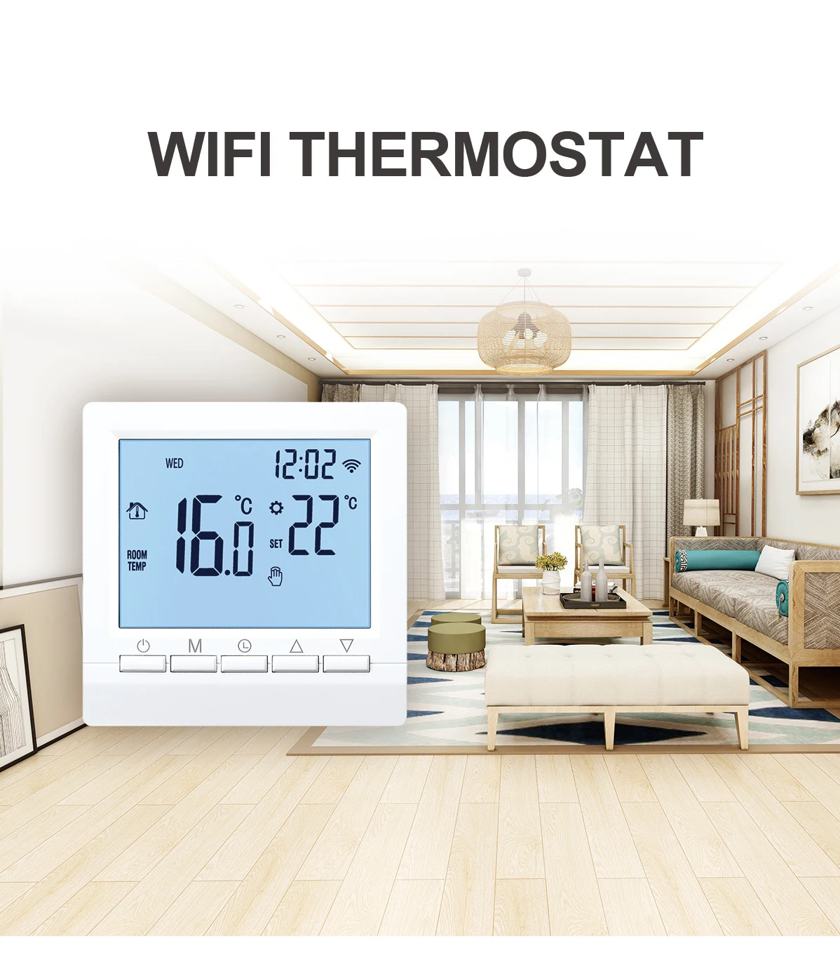 Умный нагревательный термостат Myuet ME83 с Wi Fi ЖК дисплей функция памяти система