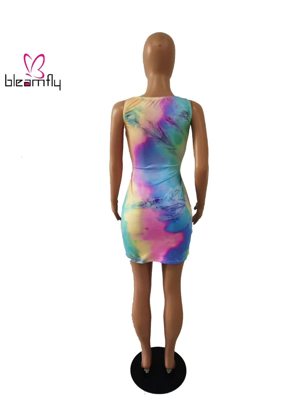 2019 женское летнее платье без рукавов с принтом Галактики мини миди вырезами