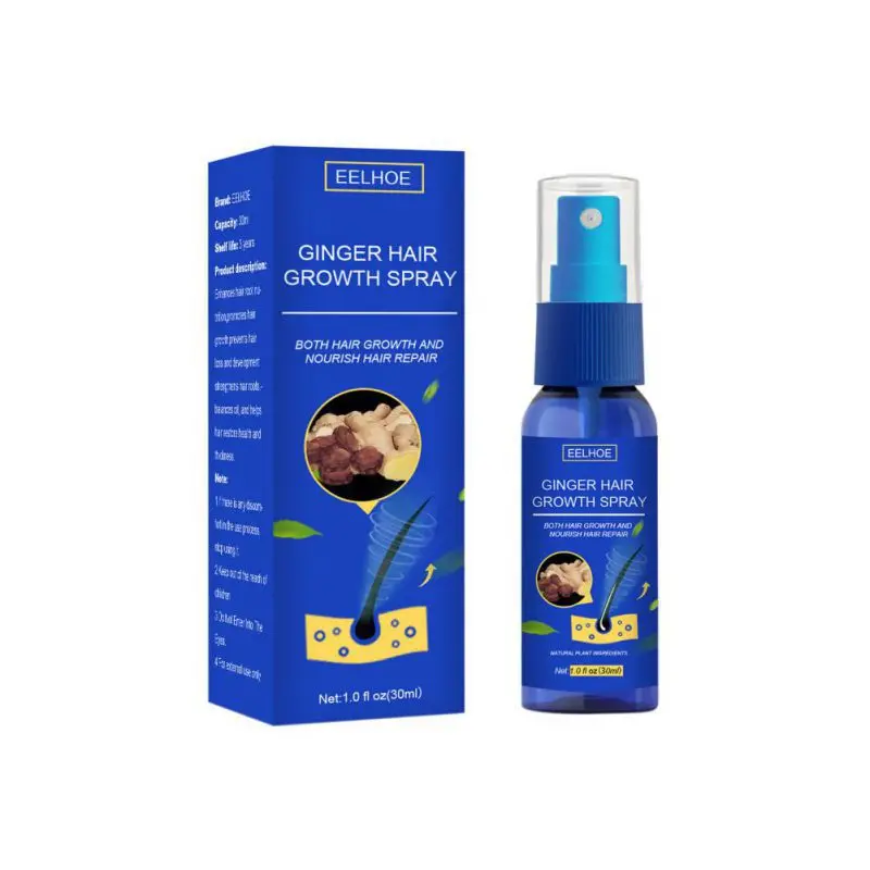 

30ml Ginger Hair Growth Spray Serum Hair Loss Treatment Herb Formula Fast Grow Nourish Hair Repair