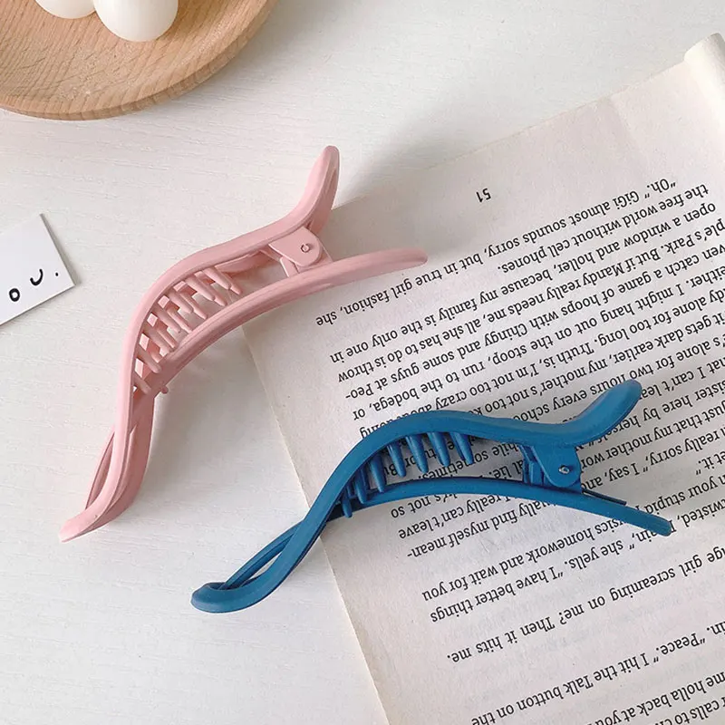 Матовый пластиковый зажим для волос карамельные цвета бесшовный женщин и