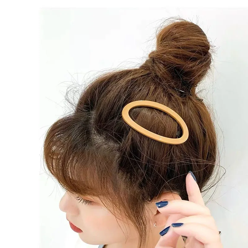 Модные глянцевые заколки для волос женщин заколка держатель конского хвоста