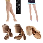 Женские и детские ботинки, колготки без ног, облегающие ледяные леггинсы для катания на коньках, Стрейчевые сапоги, брюки для катания на коньках