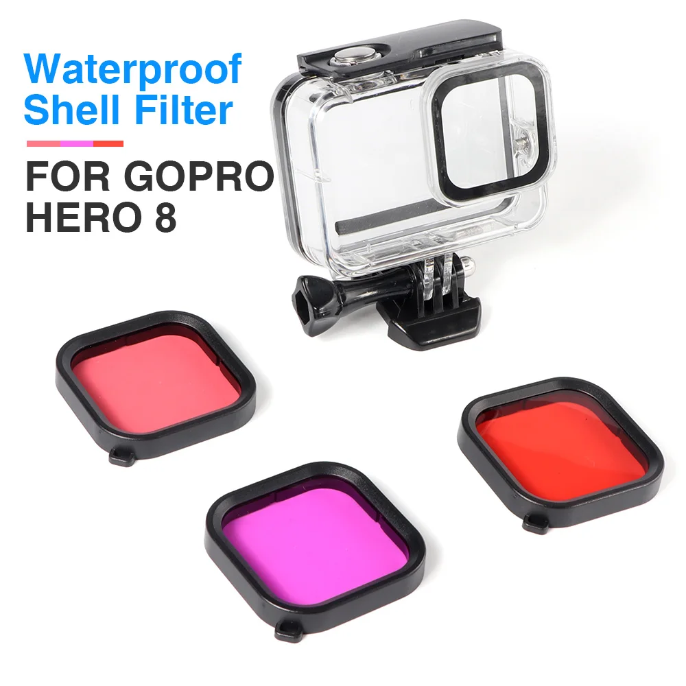 3-в-1 Дайвинг фильтры для объектива для GoPro Hero 8 поляризатор Красный Фиолетовый фильтр объектива для GoPro Hero 8 экшн Камера аксессуары