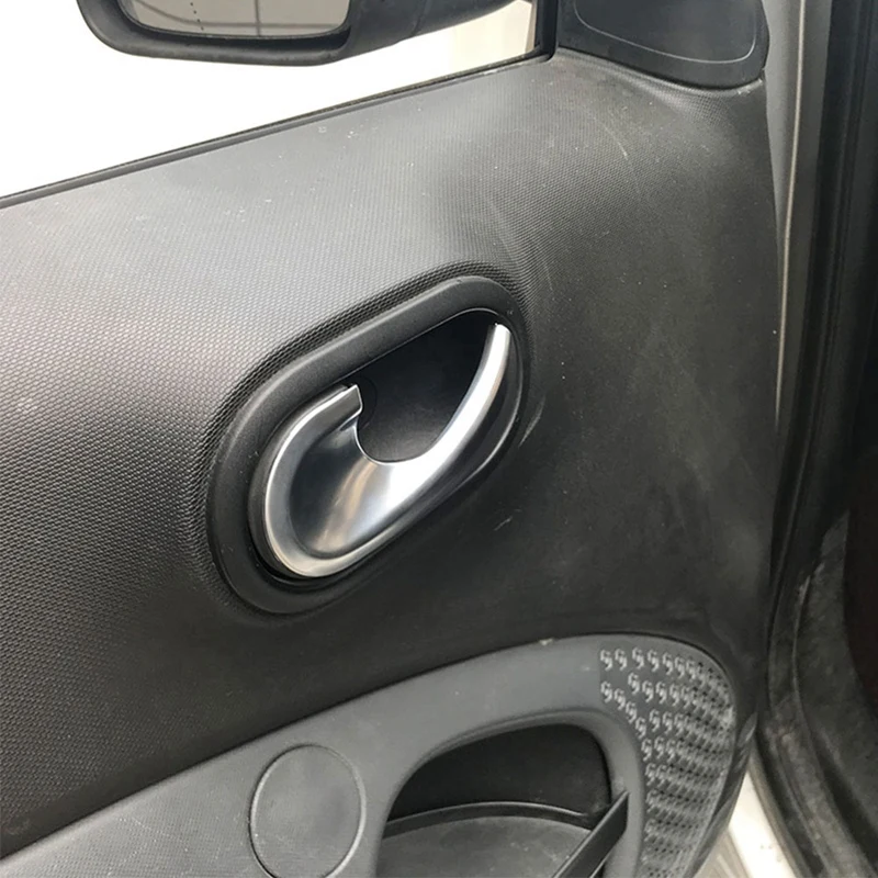 

for Mercedes Benz Smart 453 2015-2020 Silver ABS Interior Door Handle Decorative Cover Car Accessories