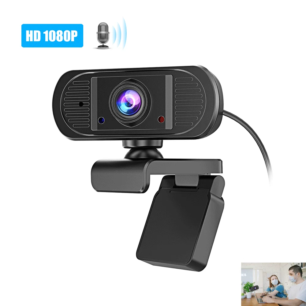 USB веб камера USAFEQLO 1080P 30fps для прямых трансляций и встреч ноутбука ПК с