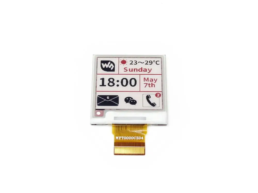 Электронная бумага Waveshare 1 54 дюйма 200x200 e Ink без печатной платы три цвета: красный
