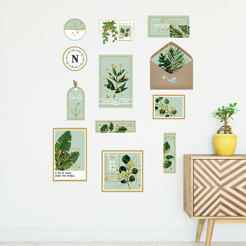 

Simulation photo frame green plant wall decal PVC waterproof glue wall decoration living room bedroom home decoration
