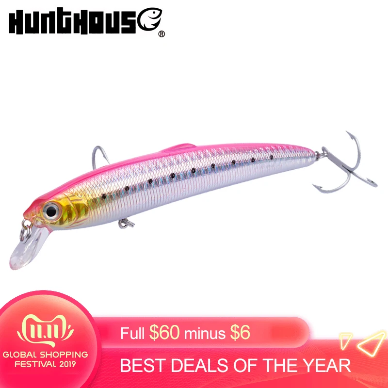Hunthouse minnow морская жесткая приманка для рыбалки 12,5 см/17,5 г 14,7 см/27 г твердое тело 8 цветов для морского баса