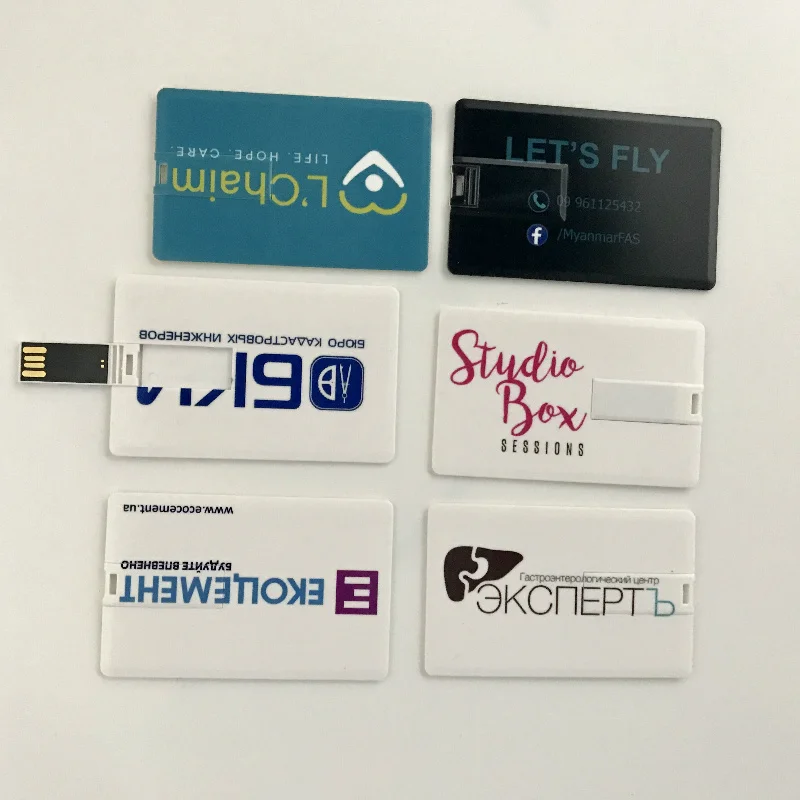 

1GB 2GB 8G USB Flash Drive Card Shaped Pendrive Real Capacity Stick Gift Custom Colorful Logo Company Photo Design Print Pattern