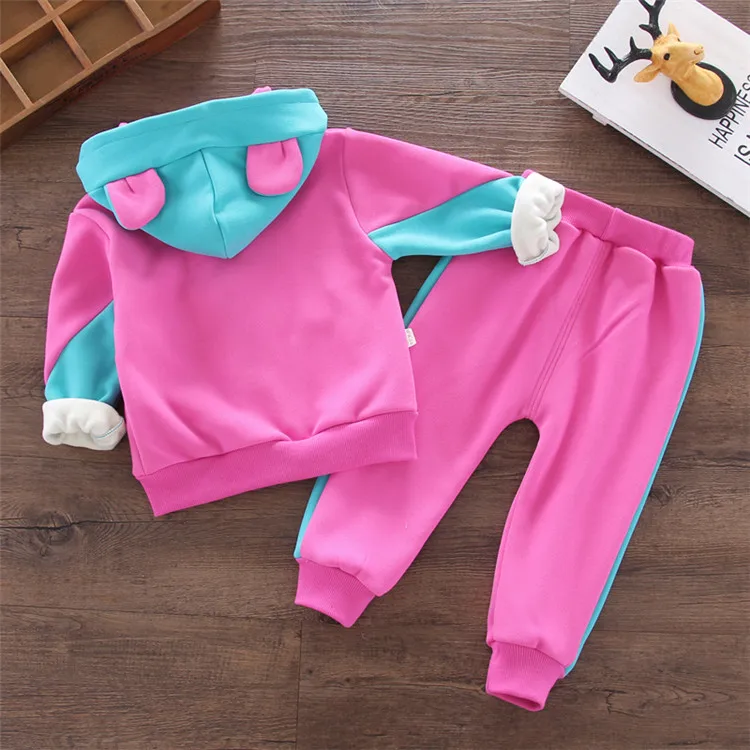 Детские зимние штаны Костюмы комплект симпатичный для новорожденной девочки