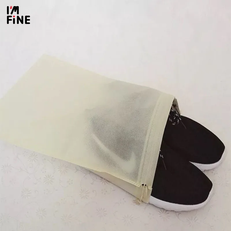 50Pcs/lot 40*50cm Large Non-woven Dust Cover Drawstring Packaging Bags Shoe or Clothing Organizer | Дом и сад