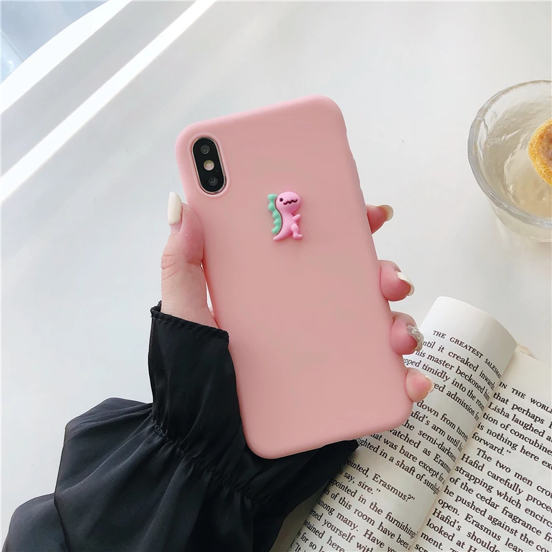 Милый силиконовый чехол для телефона с животными iPhone 6 S 7 Plus 8 X XR XSMAX мягкий \