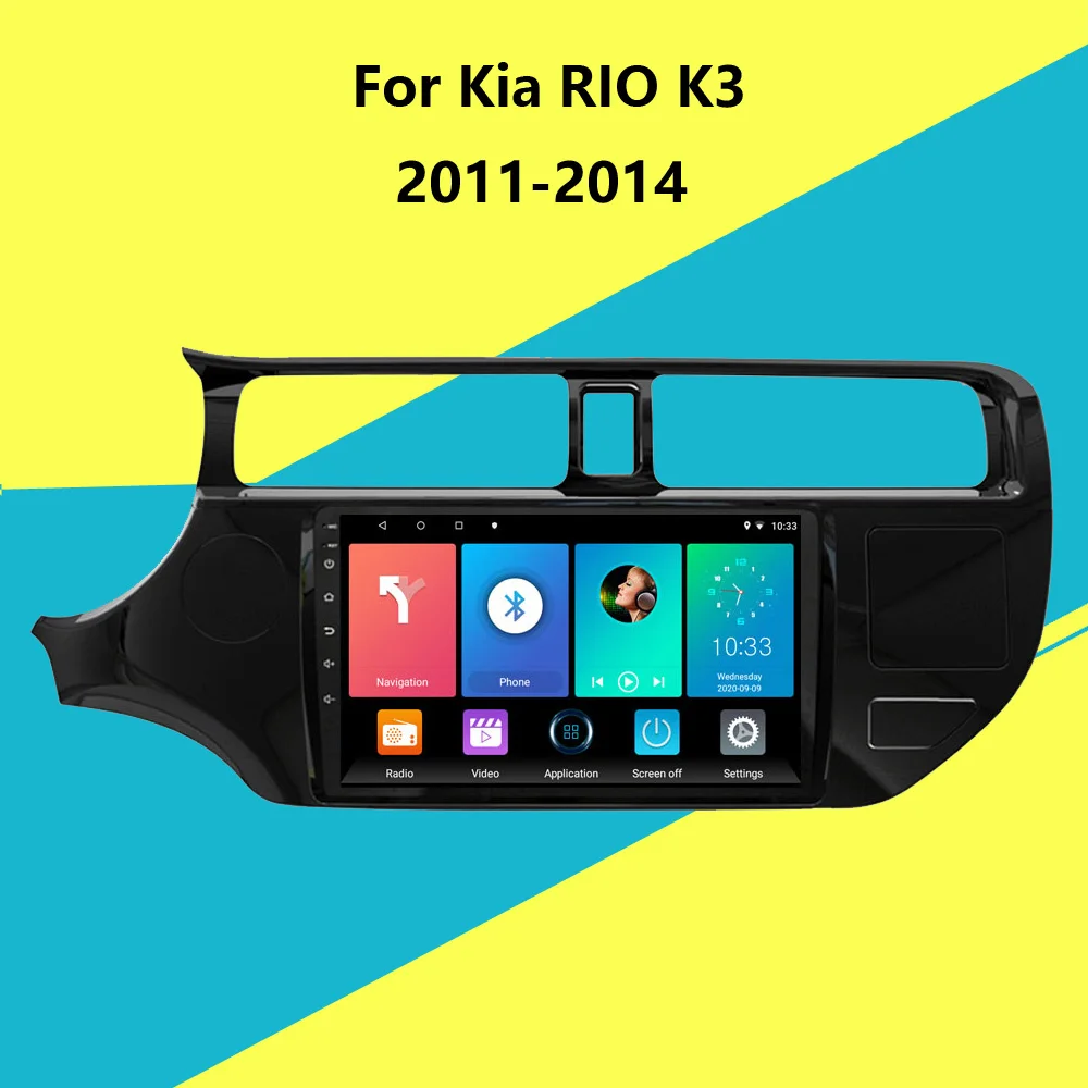 9 дюймов Android 2 Din Автомобильный мультимедийный плеер авторадио для Kia RIO K3 2011 2012 2013