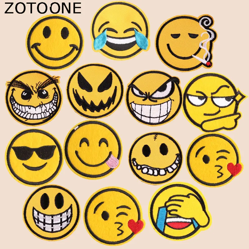 ZOTOONE Expression нашивка для лица милые наклейки детей железные нашивки одежды